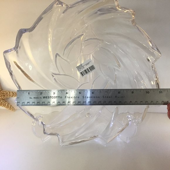 MIKASA Ambrose Bowl 12.75" NIB Leaf Design Party - Picture 6 of 13